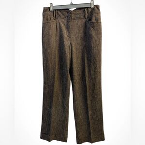 Reitmans Brown Tweed Mid-Rise Flare Boot Cut Pants Size 11